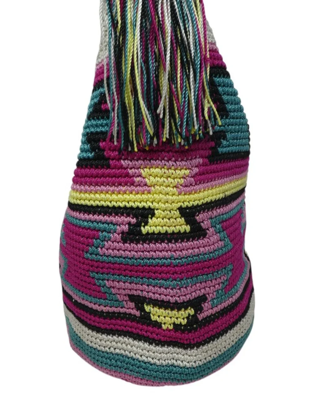 The Sak Back to Bali Artisan Made Multicolor Crochet Hobo Shoulder Bag